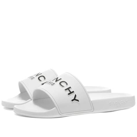 givenchy floral slides|Givenchy slides white and black.